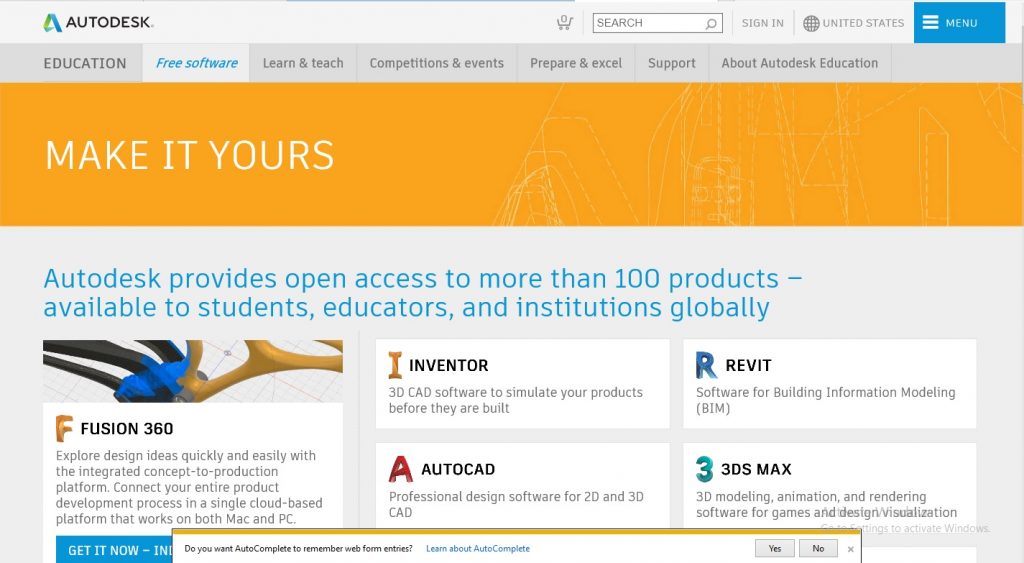 تحميل برنامج اوتوكاد 2020 من موقع اوتوديسك